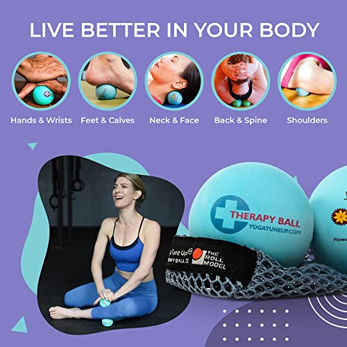 YOGA TUNE UP® Therapy Balls in Tote by Tune Up Fitness - Massage Balls for Trigger Point, Pressure Point & Myofascial Rele...