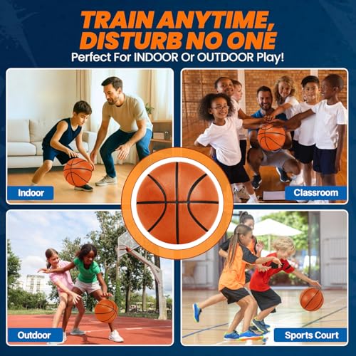 Rzkipdy Silent Basketball Size 5 (27.5") – Not Vacuum Shipped - 2025 Upgraded Airless Soft Foam Ball Soundless for Quiet D...