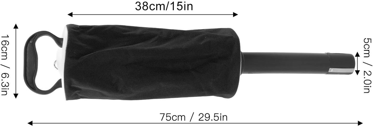 Golf Ball Retriever, Golf Ball Picker Upper with Shag Bag and Detachable Plastic Tube, Golf Ball Grabber Hold up to 80 Balls