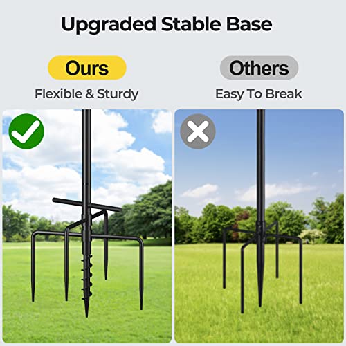 Garden Bird House Pole for Outdoor, BITNIN 92 Inch Heavy Duty Bird Feeder Pole Stand with Squirrel Proof Baffle 4 Shepherd...