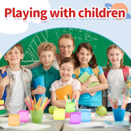 6 Pack Stress Cube Squishy Stress Balls for Adults Kids, Sensory Fidget Toys for Anxiety Stress Relief, Calming Toys Slow ...