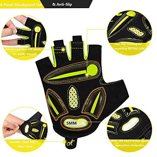 Bike Cycling Gloves for Men Women,Non-Slip Breathable 5MM Gel Pads DH Mountain Road Bicycle Gloves for MTB Biking Cycling,...