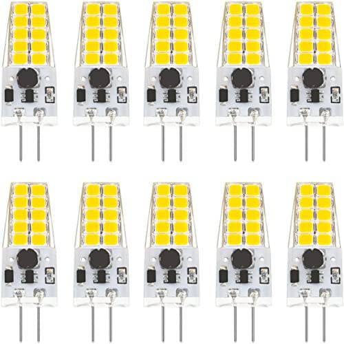 Dimmable G4 Led Bulb 12V 24V Jc Tybe 20-30W T3 G4 Halogen Equivalent 4000K Natural White G4 Bi-Pin Base  300Lm Chandelier Lighting/Landscape Lighting/Microwave Lighting 10Pcs