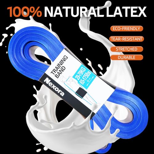 Heavy Duty Resistance Bands Set, 4 Resistance Levels 25-175LBS, 82 Inch Natural Rubber Workout Bands for Home Gym Travel, ...