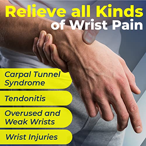 Sparthos Wrist Support Sleeves (Pair) – Compression Wrist Brace for Men and Women - Carpal Tunnel Tendonitis Arthritis Pai...