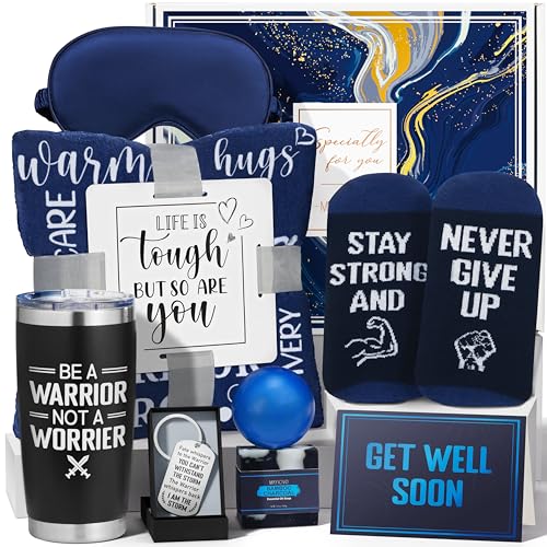 Get Well Soon Gifts for Men, After Surgery Cancer Gifts for Men Chemo Care Package Get Well Gift Basket for Sick Friends, ...