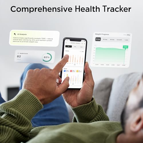 Ultrean Smart Food Kitchen Scale with Nutritional Calculator, Free APP for Calorie & Macro Tracking, AI Powered, Goal Prog...