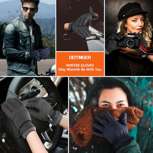Odtmger Winter Gloves,Ski Gloves Waterproof & Warm Cold Weather Gloves for Parent - Cycling, Driving, Running