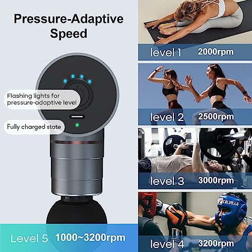 arboleaf Massage Gun Deep Tissue, Full-Metal Electric Portable Hand Held Massager Gun for Back, Body Sore Muscles, Pain Re...