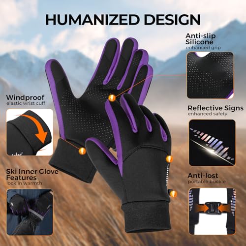 rivmount Kids Warm Winter Gloves Touchscreen Water-Resistant Cycling Running Skiing in Outdoor Cold Weather for Boy Girl