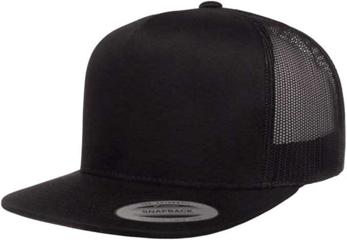 Flexfit Adjustable Snapback Classic Trucker Hat 6006 (Black)