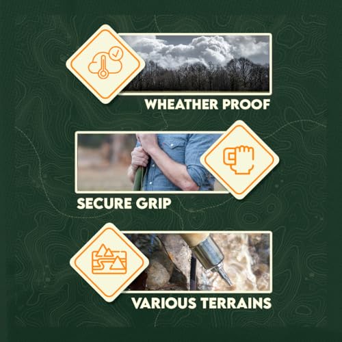 SE Survivor Series Green 12' Paracord Walking/Hiking Stick with 440 lb Pull Capacity, 55" - WS636-55GN