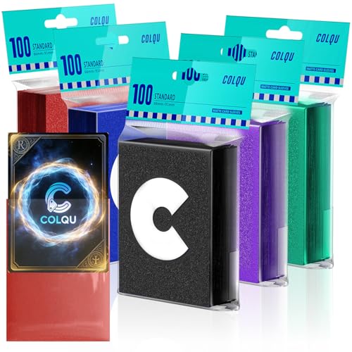 500ct Matte Card Sleeves, 5 Colors Card Sleeves fits MTG, TCG Cards Sleeve, Deck Sleeve Protectors for Baseball, Sports, T...
