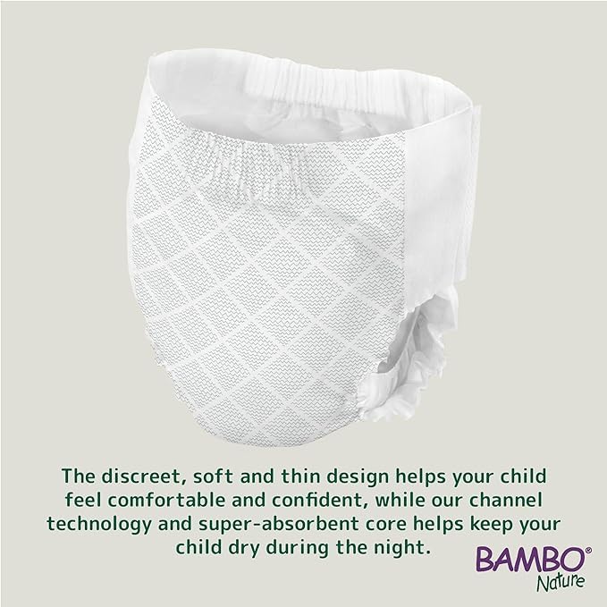 Bambo Nature Premium Dreamy Night Pants, Pull Up Pants, Eco-Labeled Night Time Diapers, Secure, Comfortable, Skin Friendly...