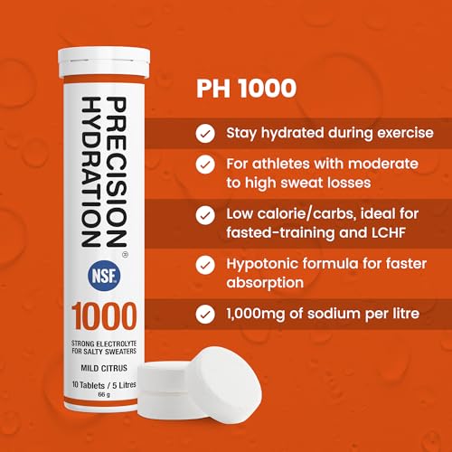 Precision Hydration Electrolyte Tablets - Multi Strength Effervescent Hydration Tablets - Combats Cramp - Low Calorie, Glu...