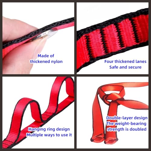 2pcs safety daisy chain, multi-ring adjustable nylon strap rope yoga pilates stretch band