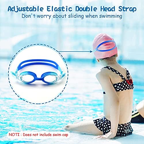 COOLOO Kids Swim Goggles, 2 Pack Swimming Goggles for Boy and Girls No Leaking Anti-Fog Waterproof Goggles for Kids 3-15