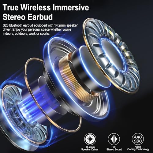 Wireless Earbuds, 2025 Bluetooth 5.3 Headphones HiFi Stereo Ear buds with ENC Noise Cancelling Mics, 40H Bluetooth Earbuds...