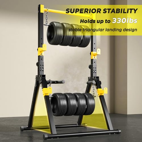 SogesHome Power Tower Dip Station Pull Up Bar for Home Gym, Adjustable & Foldable Multifunction Fitness Workout Station wi...