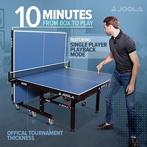 JOOLA Inside Professional MDF Indoor Ping Pong Table with Quick Clamp Table Tennis Net and Post Set - 10 Minute Easy Assem...