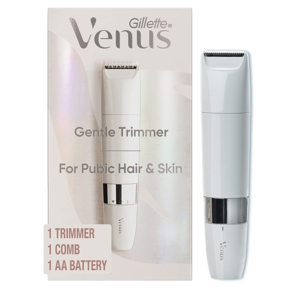 Gillette Venus Intimate Grooming Womens Electric Razor, Bikini Trimmer for Pubic Hair and Skin, Includes 1 Womens Razor, 1 Comb,