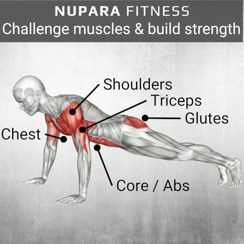 NUPARA FITNESS Wooden Push Up Bars - Calisthenics Equipment for Core and Upper Body Strength Training and Exercise | Push ...
