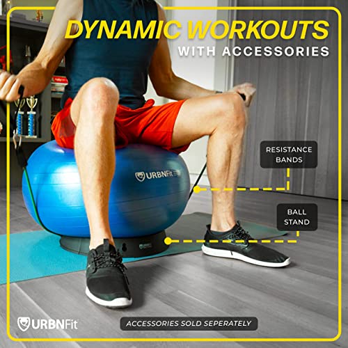 URBNFit Exercise Ball - Yoga Ball for Workout Pregnancy Stability - AntiBurst Swiss Balance Ball w/ Pump - Fitness Ball Ch...