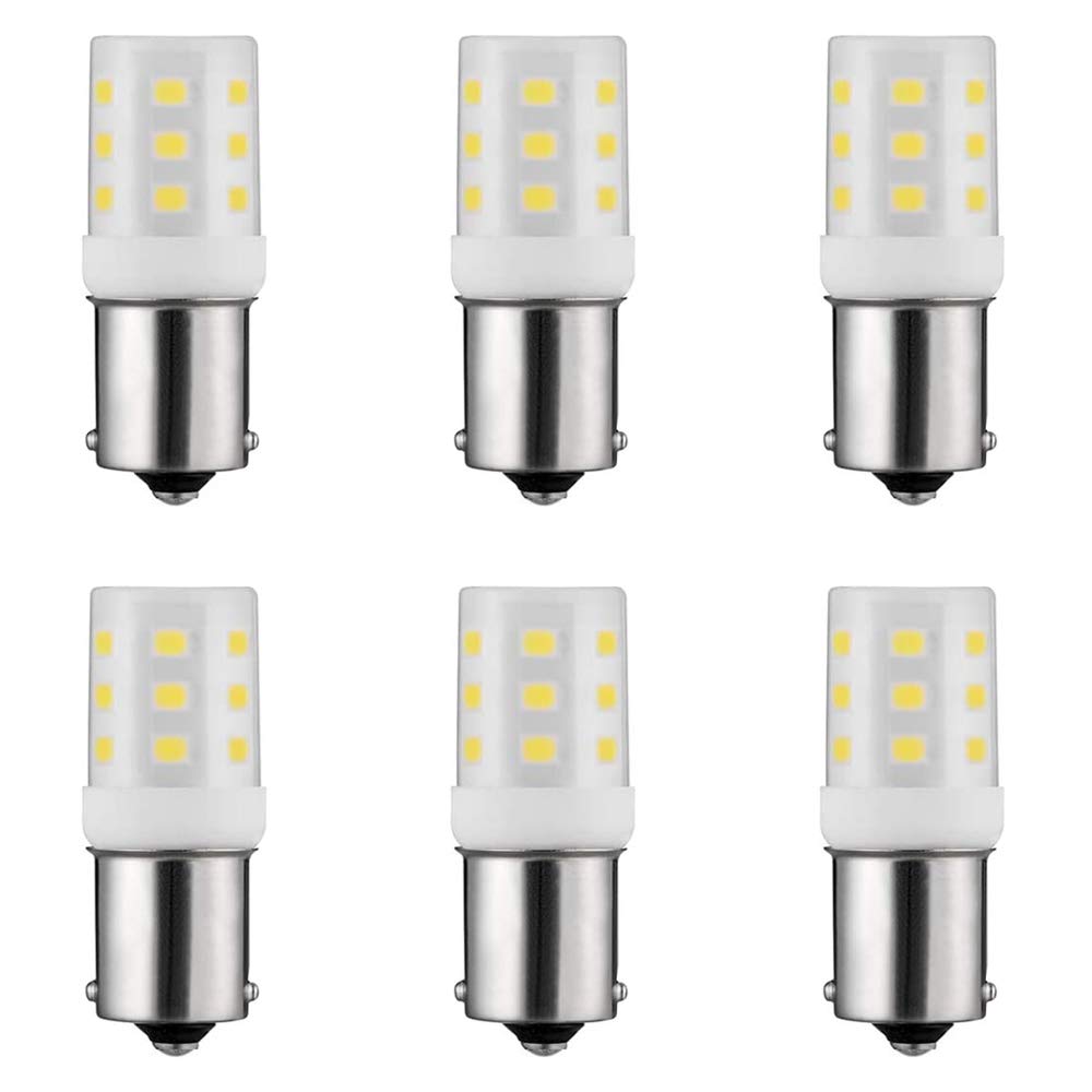 Makergroup 1156 1141 Led Light Bulbs 2W  Weatherproof Ba15S S8 Sc Bayonet Single Contact Base 6000K White Color For Landscape Path Deck Lights And Rv Lighting 6Pcs