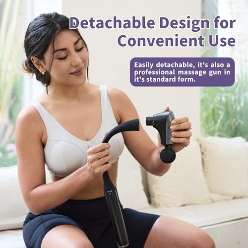 CAREKING 2-in-1 Detachable Muscle Massage Gun Deep Tissue with 20'' Extension Handle, Back and Neck Massager for Pain Reli...