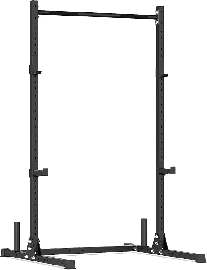 HANDBODE Squat Rack with Pull Up Bar, Adjustable Power Racks for Home Gym, 800 lbs Capacity Bench Press Rack, Fits 6 & 7 F...