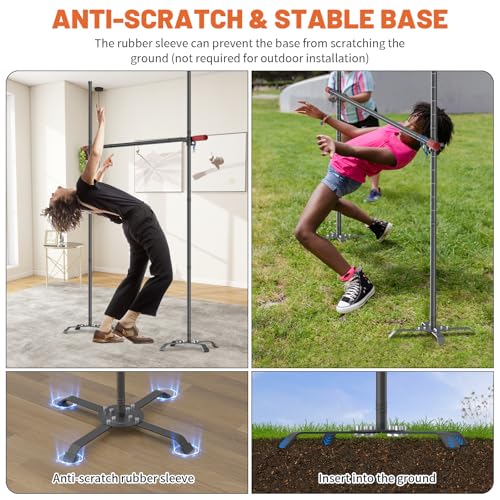 Limbo Game for Adults, Metal Limbo Stick Set Simple Setup Anti-Drop Limbo Pole for Outdoor Backyard Luau Carnival Party