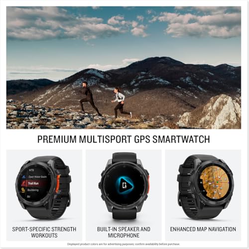 Garmin fēnix® 8 – 51 mm, AMOLED, Premium Multisport GPS Smartwatch, Long-Lasting Battery Life, Dive-Rated, Built-in LED Fl...