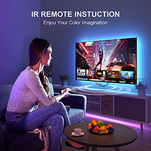 Nexillumi LED Lights for TV, 16.4 ft TV LED Backlight for 55-75 Inch, RGB LED Strip Lights Behind TV with APP Remote Contr...
