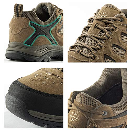 wantdo Men's Waterproof Low Cut Hiking Shoes Wide Breathable Slip Resistant Trial Hiking Shoes Mountain Biking Outdoor Wor...