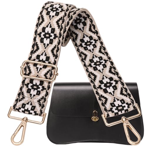 GINJKGO Purse Straps Replacement Crossbody - Adjustable Bag Strap for Purses, Wide Shoulder Strap for Women Guitar Purses