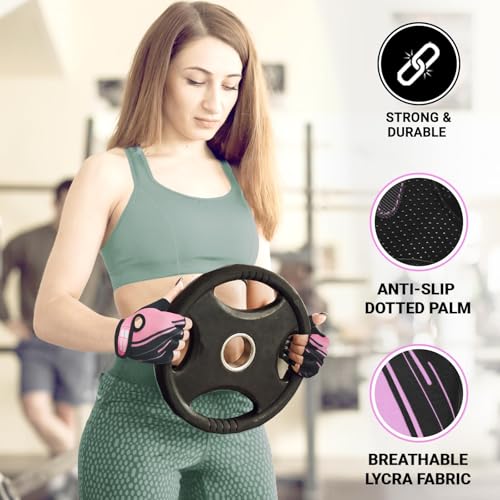 Stealth Sports Weight Lifting Gloves Half Finger Workout Gloves Men Women Anti-Slip Padded Palm Gym Gloves Exercise Gloves...