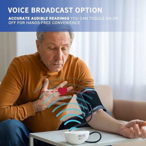 @AL21 Blood Pressure Monitor for Home Use, Upper Arm Digital Accurate and Portable Blood Pressure Monitor with Large Cuff,...