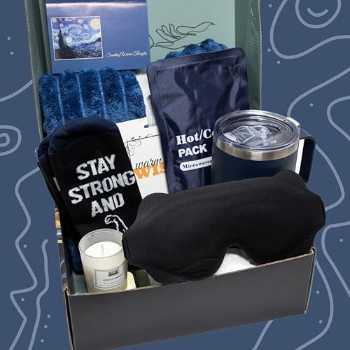 Get Well Soon Gift Basket Men, Care Package for Men, Get Well Soon Gifts for Man with Hot Cold Pack, After Surgery, Cancer...