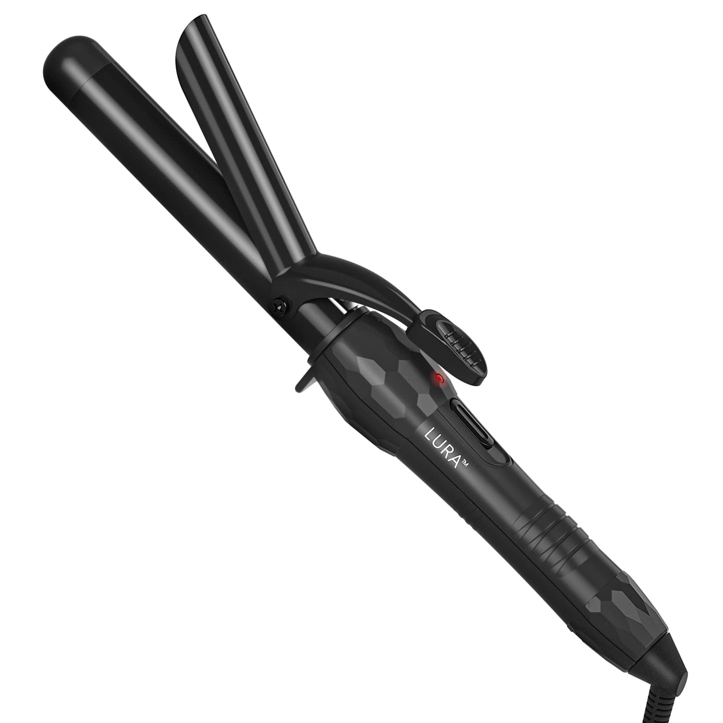 LURA 1 1/4 Inch Curling Iron with Ceramic Tourmaline Barrel, Dual Voltage Hair Curler with 2 Heat Settings (320?-410?), Curling
