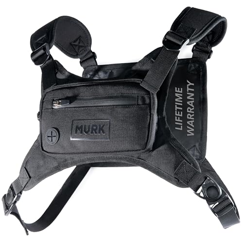 MVRK Water Resistant Chest Pack - Running Vest for Workouts, Running Phone Holder Extra Storage, Lightweight Running Pack
