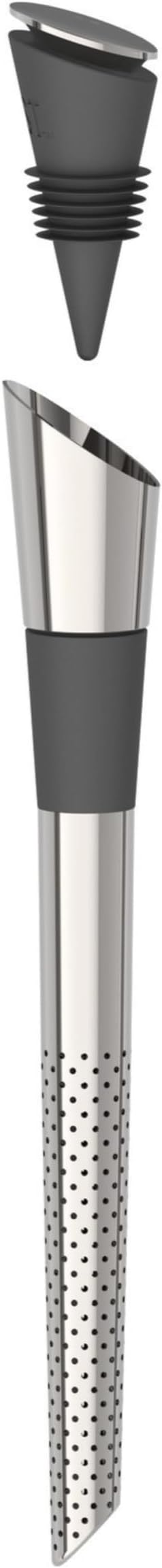 Host Wine Filter Pour Spout with Stopper, Stainless Steel Wine Purifier to Remove Histamines, Sulfite and Soften Tannins, Includes Stopper with Silicone Seal, Set of 1