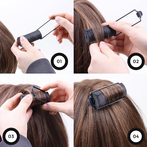 DONNA Foam Hair Rollers, 1"(D) LARGE - Reliable Foam Material, Time Saving Heatless Hair Curler for Wavy Hairstyles, All H...