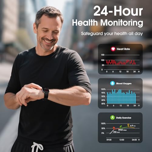 Kummel Smart Watch for Men Women, No App/Phone Required, Fitness Tracker with Pedometer, Bluetooth Call (Answer/Make Cal...