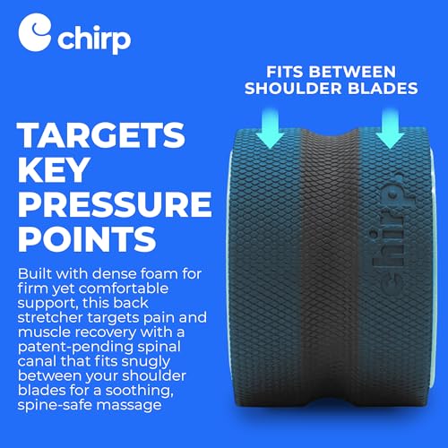 Chirp Wheel Foam Roller - Targeted Back & Neck Pain Relief, Muscle Massage, Trigger Point Therapy, High-Density Foam Tool ...