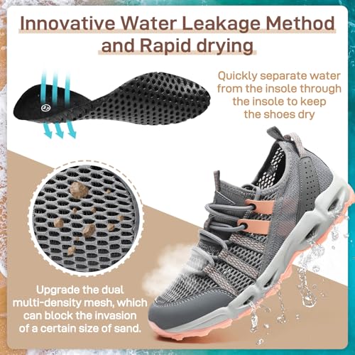 ziitop Womens Hiking Water Shoes for Women Quick Dry Outdoor Sport Sneakers Non Slip Lightweight Breathable Summer Trekkin...