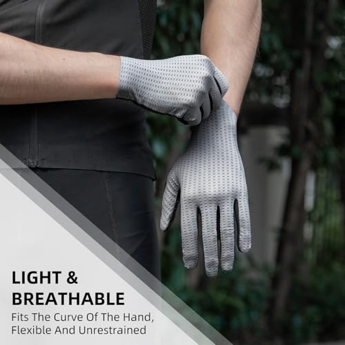 ROCKBROS Cycling Gloves Mountain Bike Gloves Full Finger Cycling Gloves Anti-Slip Bicycle Gloves for Men Women Cycling Sports