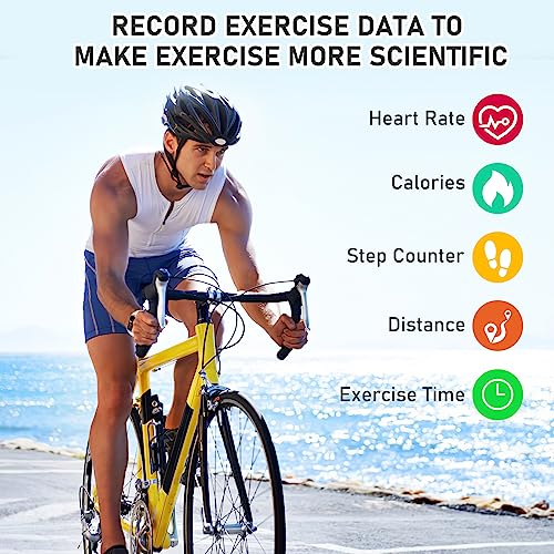 Fitness Tracker with 24/7Heart Rate, Blood Pressure, Sleep Tracking, Calorie, Activity Tracker with 1.1" AMOLED Color Scre...