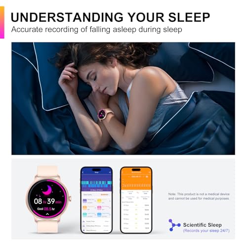 Smart Watch, 1.43'' AMOLED Smart Watches for Men Women (Answer/Make Call), Fitness Tracker with Heart Rate/Sleep Monitor, ...