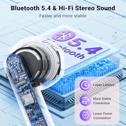 Godyse Wireless Earbuds Bluetooth 5.4 with LED Display Case, Mini in-Ear Bluetooth Earbuds, ENC Noise Cancelling for Call...