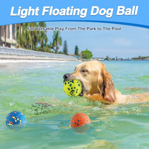 Mankoda Dog Balls, Indestructible Tennis Balls for Dogs, Durable Bouncy Dog Toy Balls for Aggressive Chewers, Interactive ...